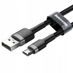 Baseus Cafule | Kabel nylonowy USB - Micro-USB dwustronne złącze Quick Charge 2.4A 50cm