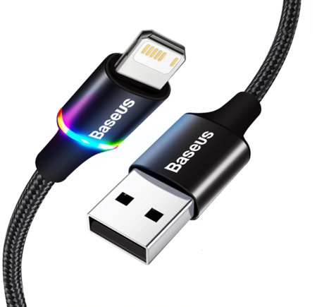 Baseus Halo Data | Kabel USB -  Lightning do iPhone 6 7 8 podświetlany 300cm 2A EOL